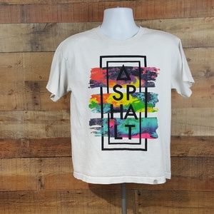 Asphalt Boy's T-Shirt Size L 18-20 White / Graphics